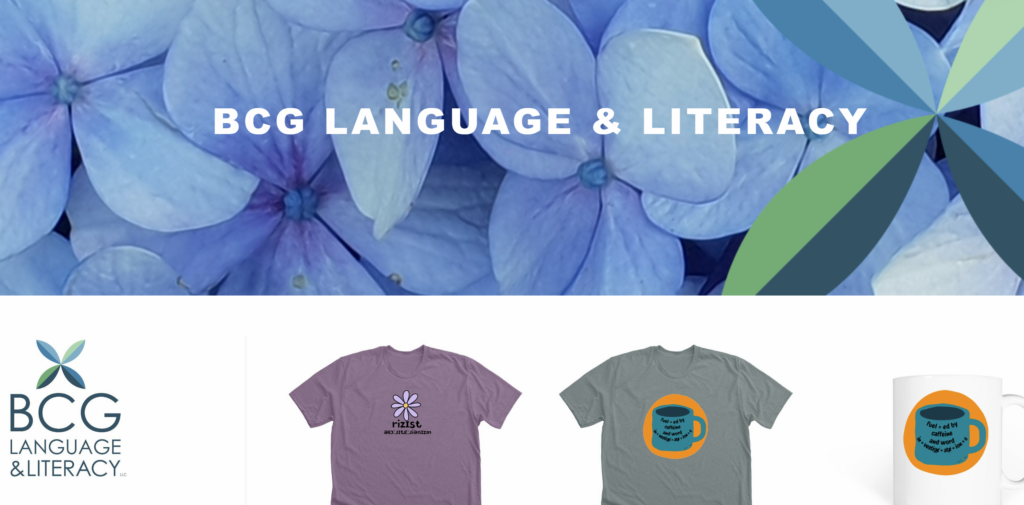 screenshot of BCG L&L bonfire store showing small images of tshirts and a coffee mug